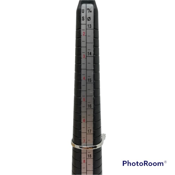 Platinum 900 1Carat Natural Diamond Semi V Ring - Picture 5 of 7